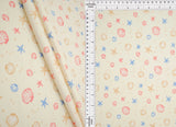 1 Yard Cotton Feel 2x2 Rib Knit Fabric Under the Sea Print, 230 GSM, 58/59? Wide Polyester Spandex Blend