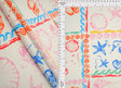 Printed Linen Look Woven Fabric Under the Sea