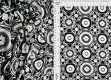 1 Yard Modern Geo DTY Stretch Knit Fabric 58/60 Inch Wide Soft Lightweight Print for Stylish Clothing & Craft Projects
