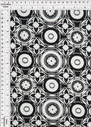 1 yarda de tela de punto DTY con estampado geométrico, mezcla de poliéster y spandex de 190 GSM, ancho de 58/60"