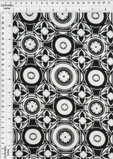 1 Yard DTY Geo Print Knit Fabric 190 GSM, 58/60? Wide Polyester Spandex Blend