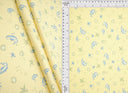 1 Yard Ocean Theme Cotton Feel Rib Knit Fabric 58/59 Inch Wide 2x2 Stretch Rib for Kidswear & DIY Sewing