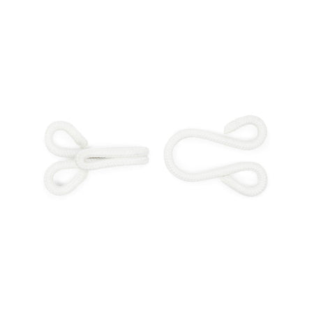 Dritz Covered Hooks & Eyes - White Extra Large - 2 Sets