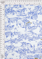 Toile Linen Look Woven Fabric