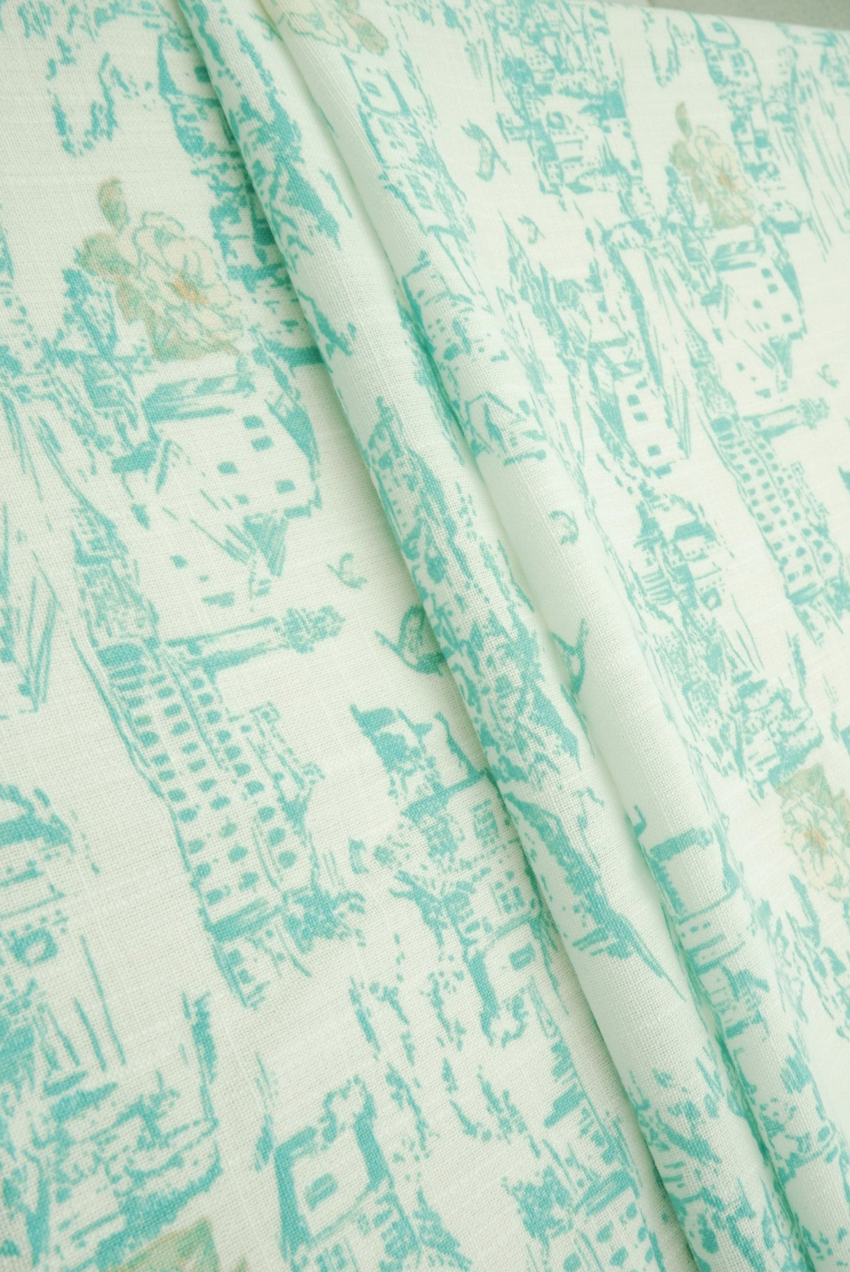 Toile Linen Look Woven Fabric