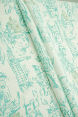 Toile Linen Look Woven Fabric