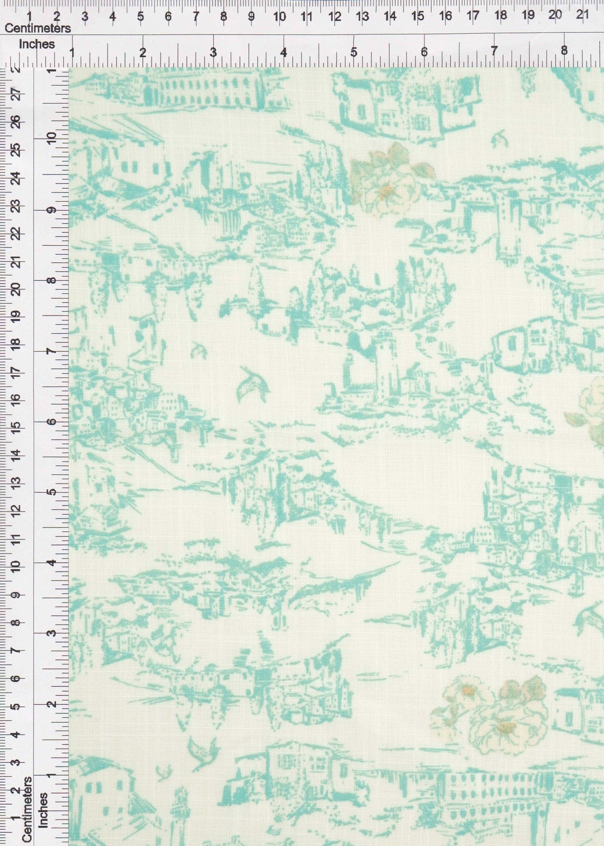 Toile Linen Look Woven Fabric