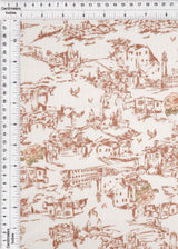Toile Linen Look Woven Fabric