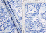 Toile Linen Look Woven Fabric