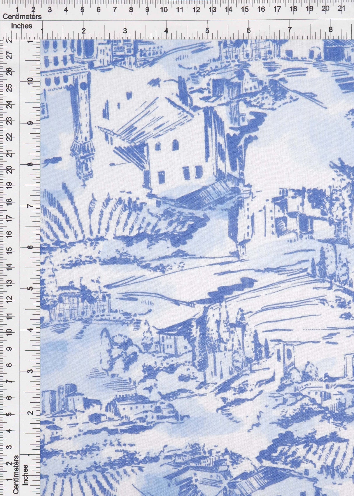 Toile Linen Look Woven Fabric
