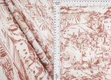 Toile Linen Look Woven Fabric