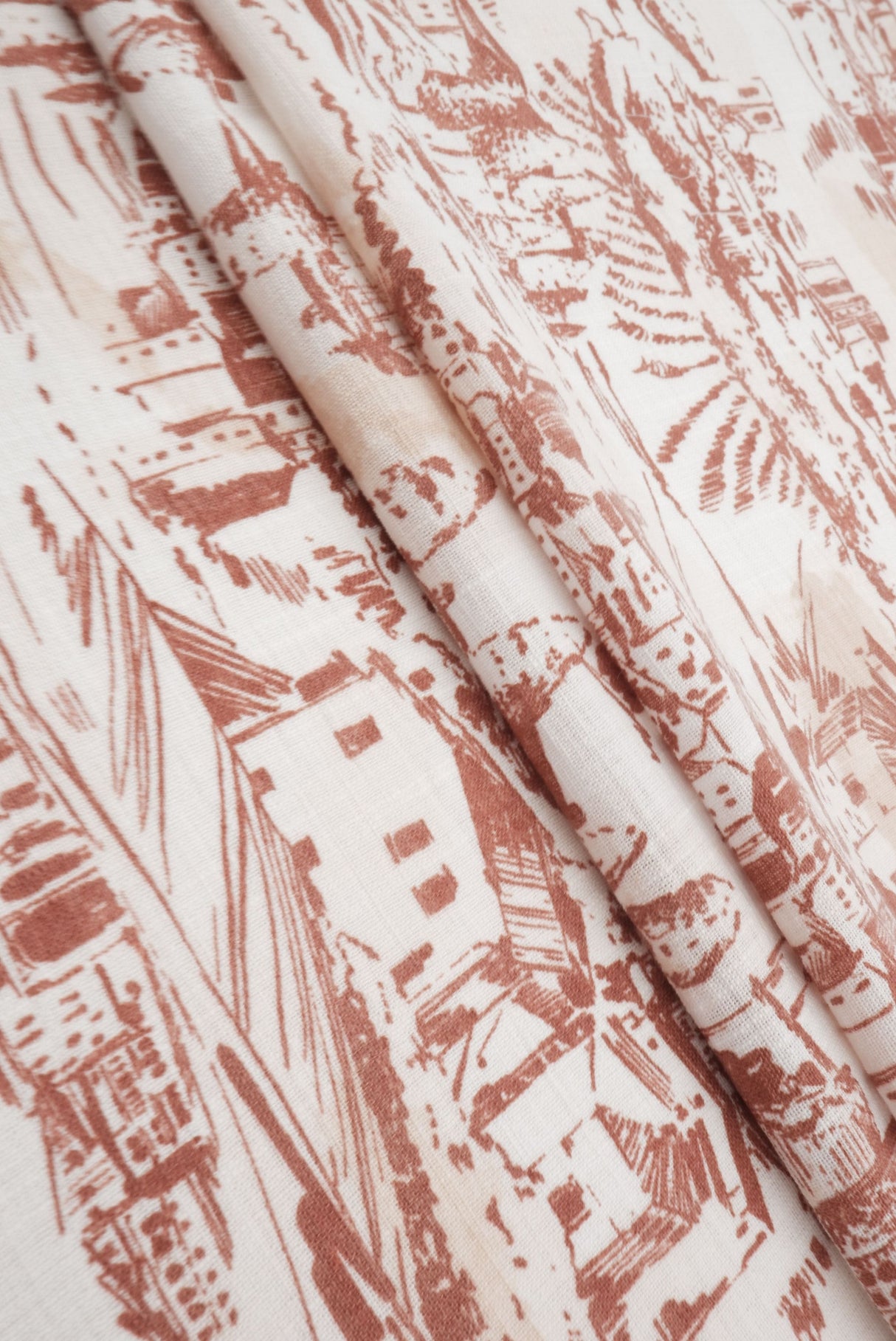 Toile Linen Look Woven Fabric