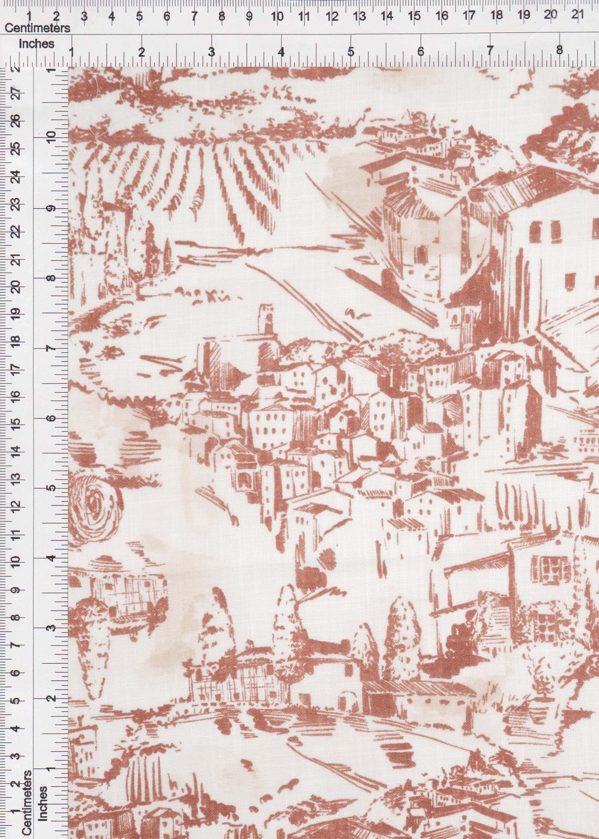 Toile Linen Look Woven Fabric