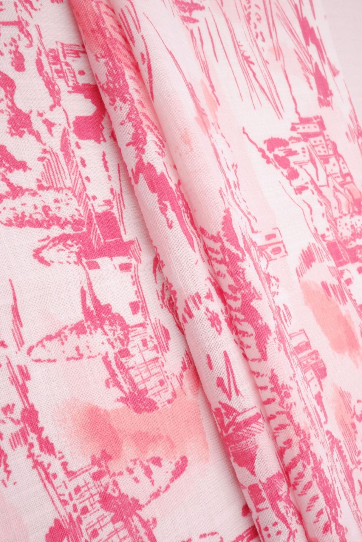 Toile Linen Look Woven Fabric