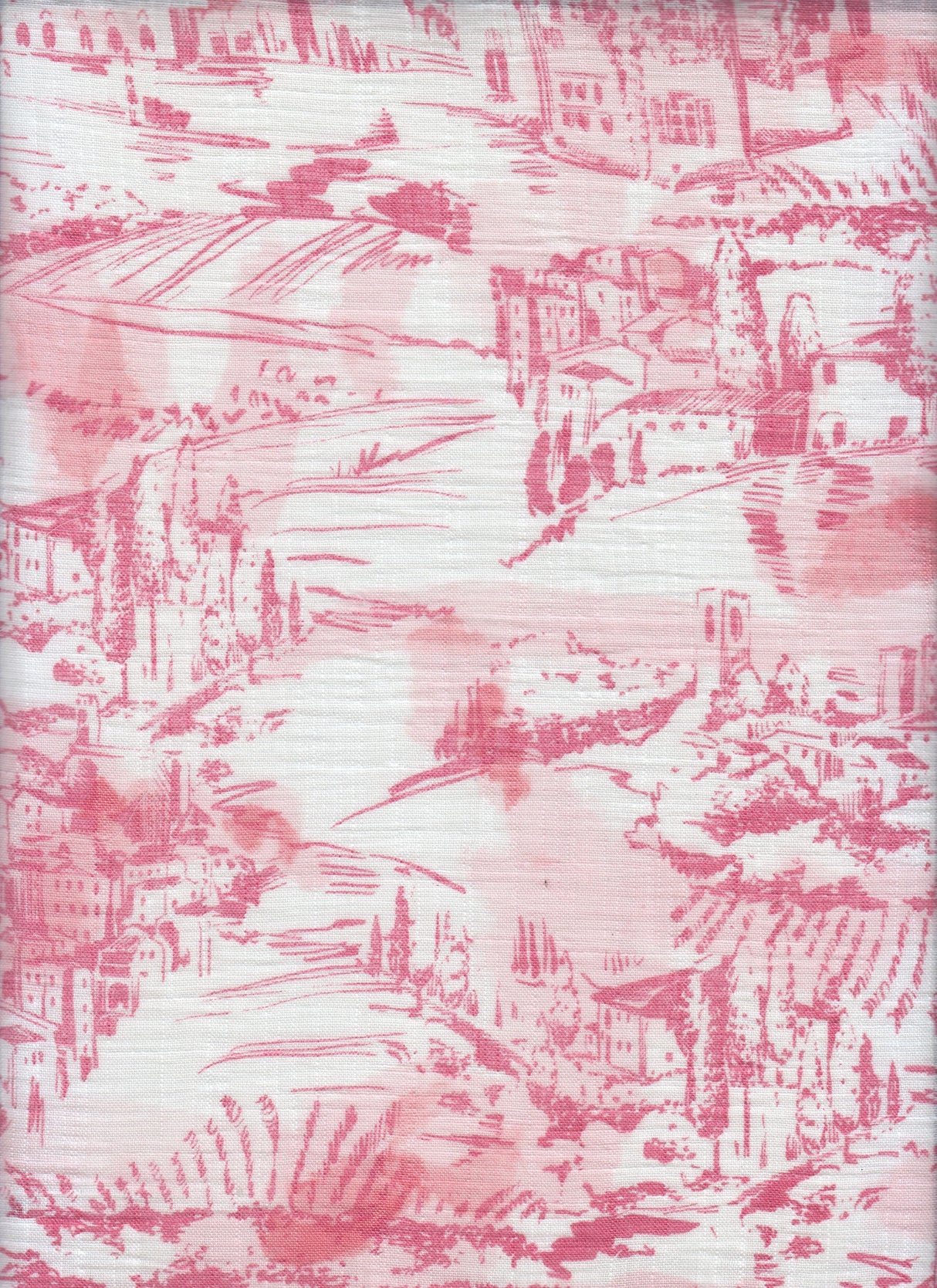 Toile Linen Look Woven Fabric