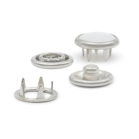Dritz Pearl Snap Fasteners - White - 7/16", 12 Sets