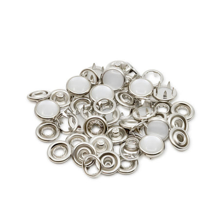 Dritz Pearl Snap Fasteners - White - 7/16", 12 Sets