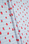 Soft Stretchy 4x2 Yummy Rib Fabric with Strawberry Print 58/60" Wide Polyester Spandex Blend