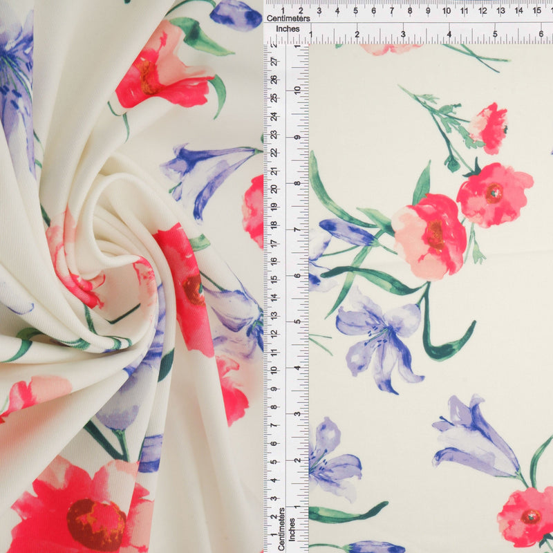 Floral Printed DTY Knit Fabric