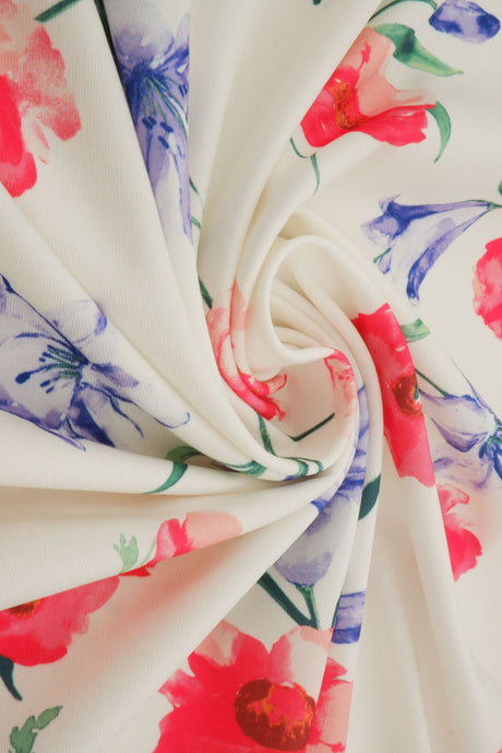 Floral Printed DTY Knit Fabric