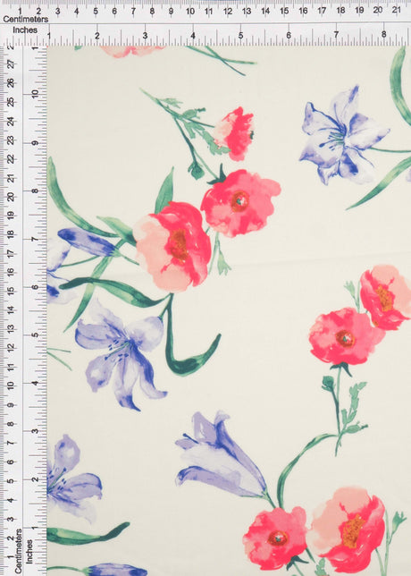Floral Printed DTY Knit Fabric