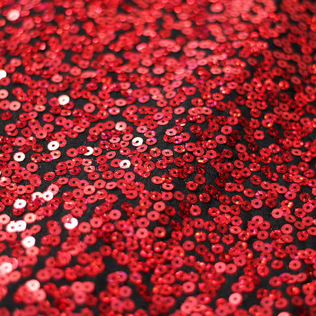 Sequin Showcase Razzle Nylon Spandex Fabric - Assorted Colors, Holographic Round Sequins, 54/56" Width (1 Yard)