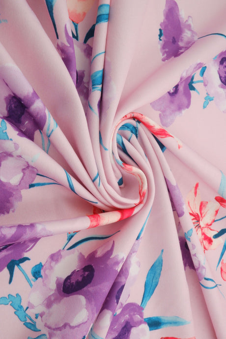 Floral Printed DTY Knit Fabric
