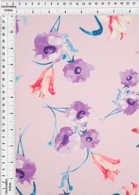 Floral Printed DTY Knit Fabric