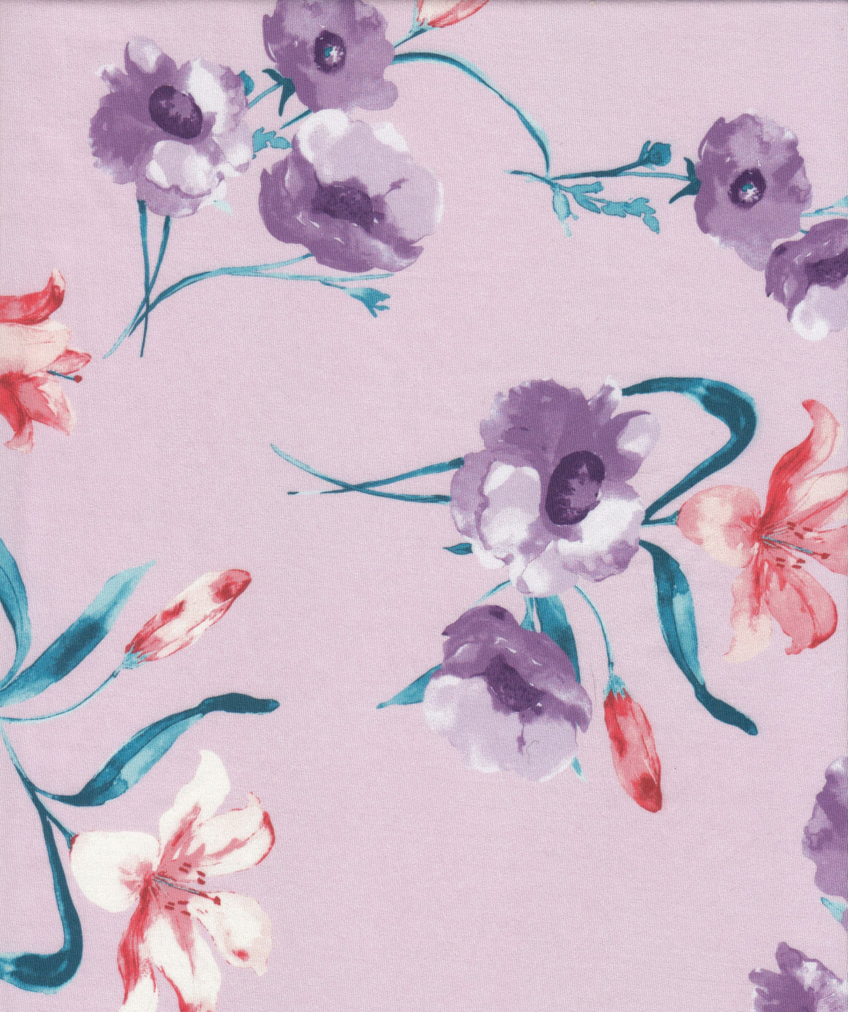 Floral Printed DTY Knit Fabric