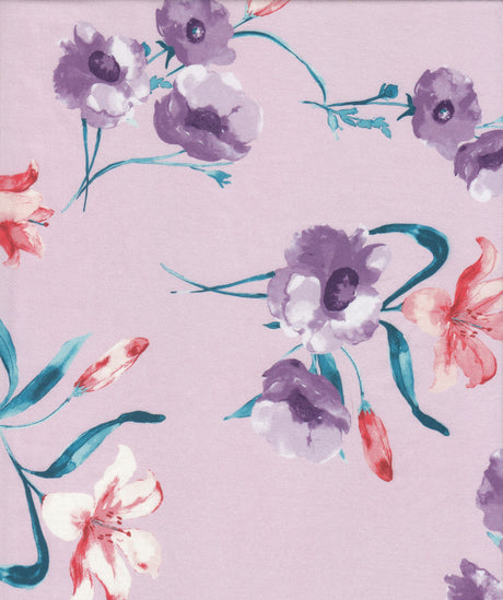 Floral Printed DTY Knit Fabric