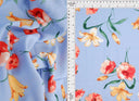 Tela de challis de rayón con estampado floral, ligera y tejida, 54" de ancho, caída suave
