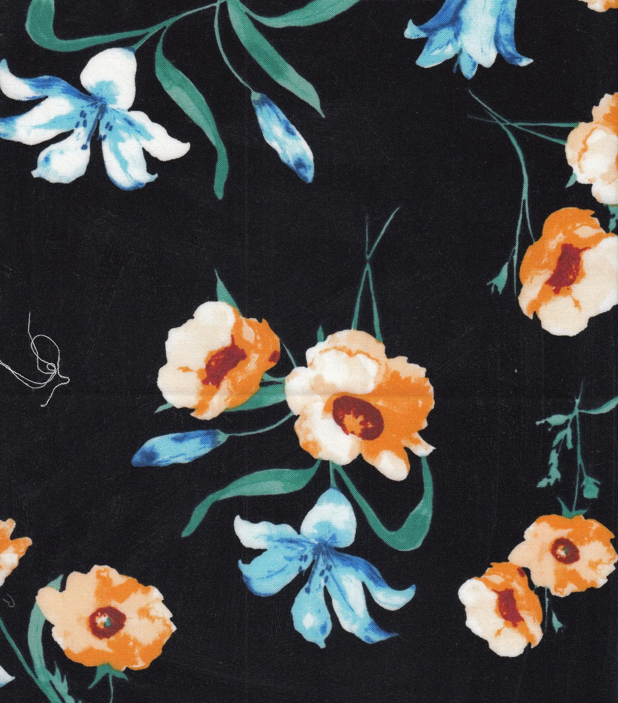 Rayon Challis Floral Print Fabric Lightweight Woven, 54" Wide Soft Drape