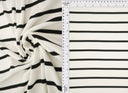 Stripe Knit Fabric Black Ivory