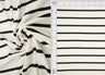 Stripe Knit Fabric Black Ivory