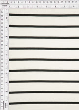 Stripe Knit Fabric Black Ivory