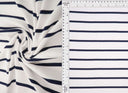 Stripe Knit Fabric Black Ivory