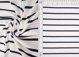 Stripe Knit Fabric Black Ivory