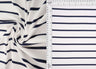 Stripe Knit Fabric Black Ivory