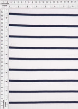 Stripe Knit Fabric Black Ivory