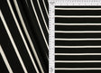 Stripe Knit Fabric Black Ivory