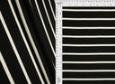 Stripe Knit Fabric Black Ivory