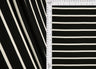 Stripe Knit Fabric Black Ivory