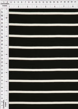 Stripe Knit Fabric Black Ivory