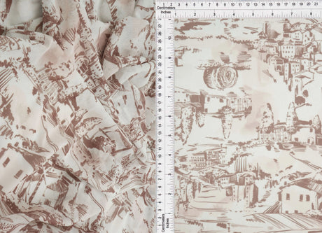 1 Yard Digital Toile Mesh Knit Fabric, 56/58? Wide Polyester Spandex Blend