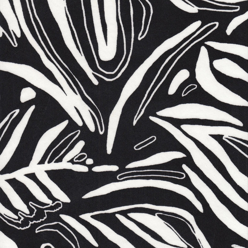 58/60" Width DTY Leaf Print Fabric 96 Percent Polyester 4 Percent Spandex Lightweight Stretch Soft Material