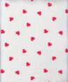 Heart Print Ribbed Knit Fabric