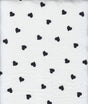 Heart Print Ribbed Knit Fabric