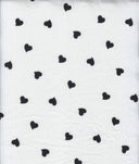 1 yarda de tela estampada 4x2 Yummy Rib con corazones 170 GSM mezcla de poliéster y spandex 58/60" de ancho