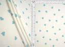 1 yarda de tela estampada 4x2 Yummy Rib con corazones 170 GSM mezcla de poliéster y spandex 58/60" de ancho