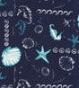 Printed Linen Look Woven Fabric Under the Sea